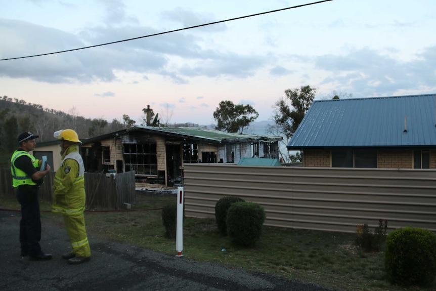Firefighters investigating a shack fire in Primrose Sands on Sunday