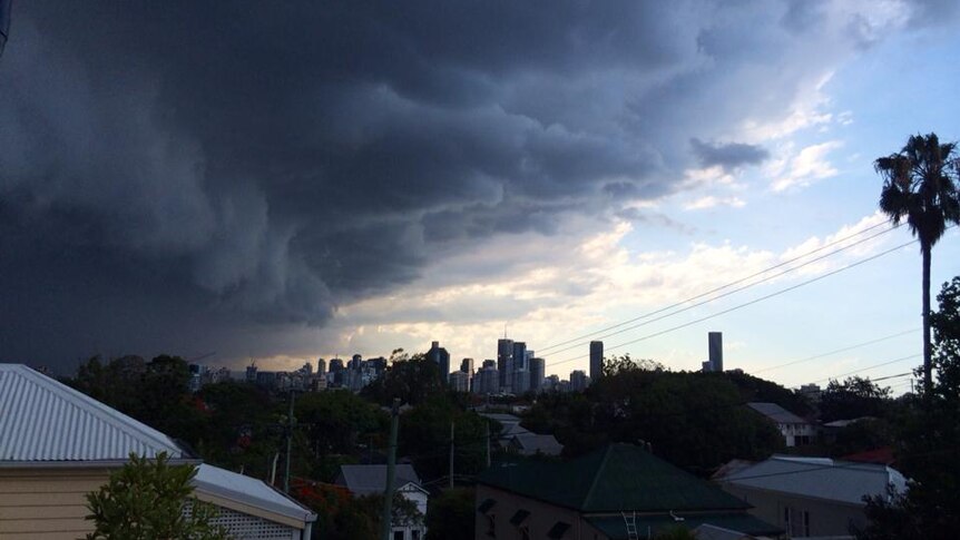 Storm cloud over Brisbane