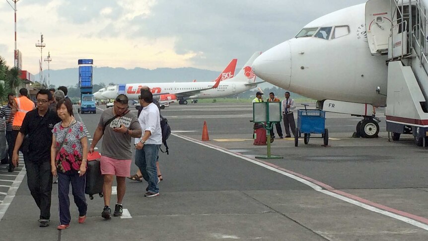 Helen and Michael Chan arrive at Yogyakarta airport