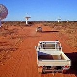 Large white antennas in the WA outback