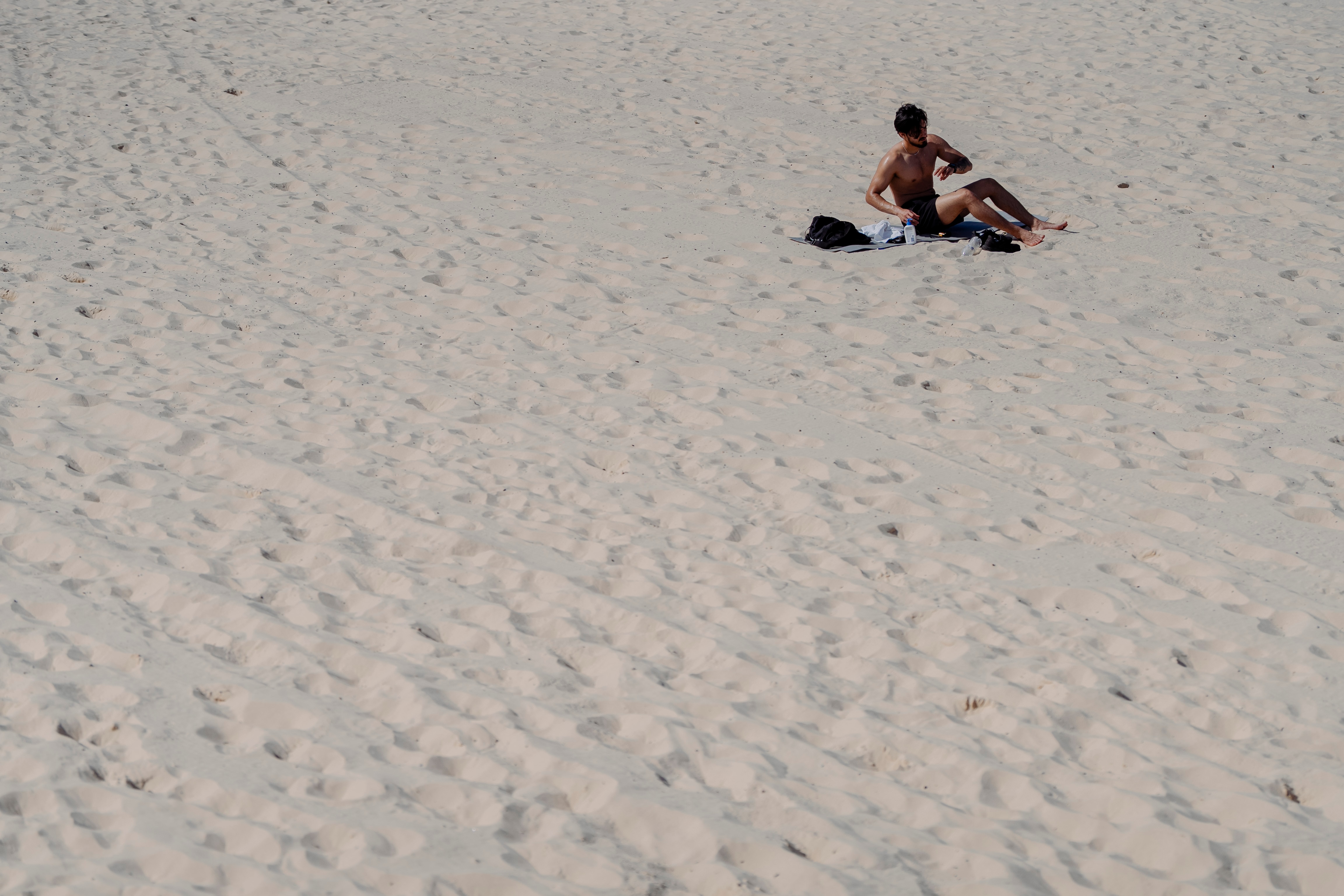 Beachgoer at Bondi Beach