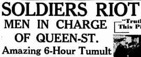 The headline on The Sunday Mail the morning after the beer riots in 1940.