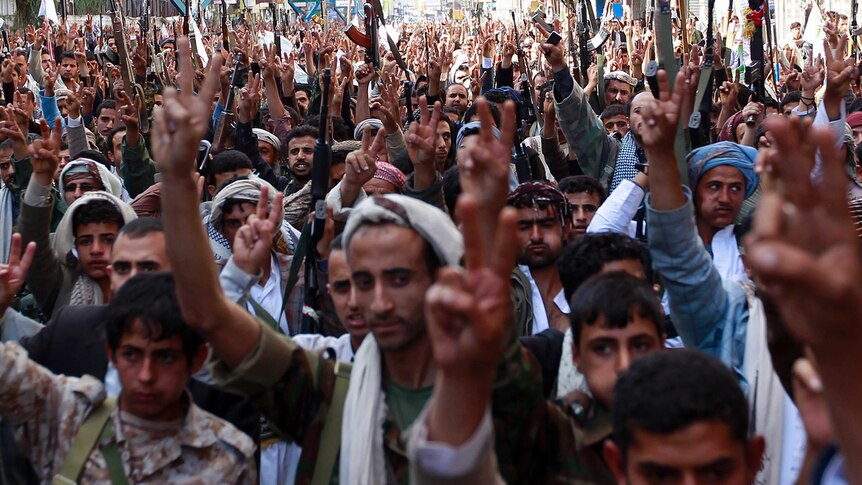 Yemen supporters of Houthi rebels