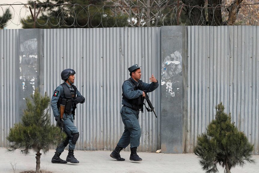 Afghan hospital attack police