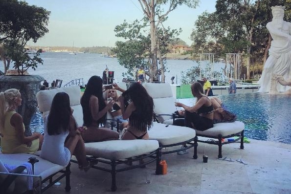 Controversial tobacco tycoon Travers Beynon hosts his annual house party at his Helensvale home