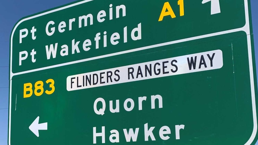 a road sign displaying the way to Quorn