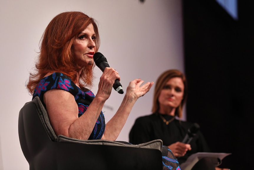 Maureen Dowd in conversation with Julia Baird at the NGV in Melbourne on August 26, 2018.