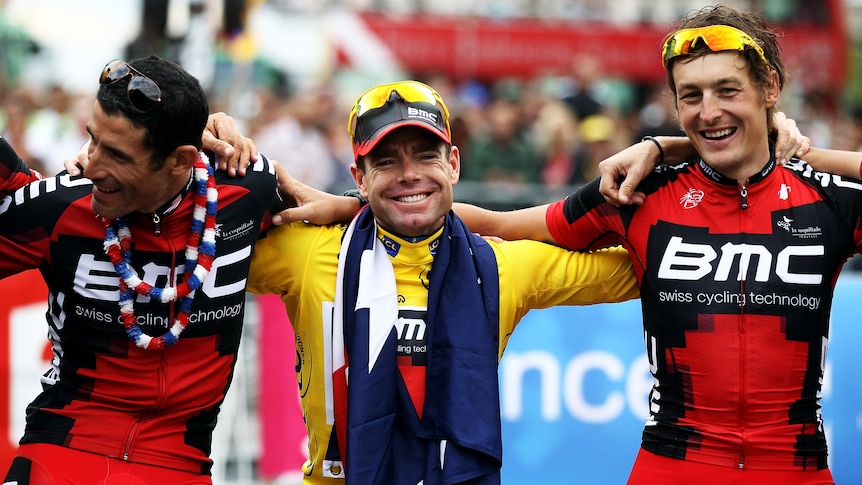 Focusing on the job at hand ... George Hincapie (L) just wants to help Cadel Evans to consecutive Tour de France titles.