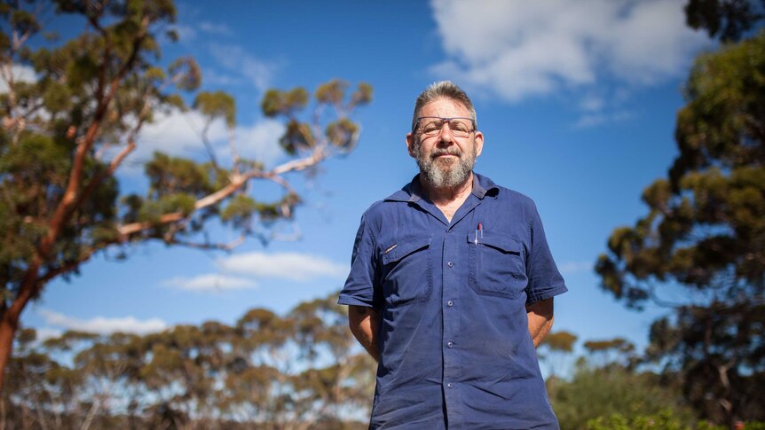 Norseman hospital worker Barry Bayley stands outside his workplace.