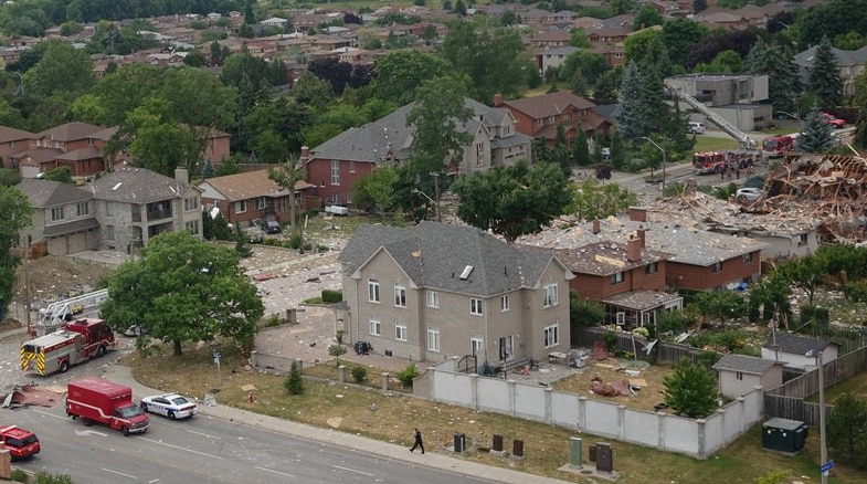 Scene of Mississauga explosion