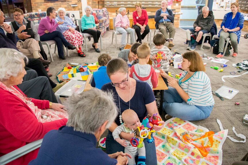 An intergenerational playgroup.