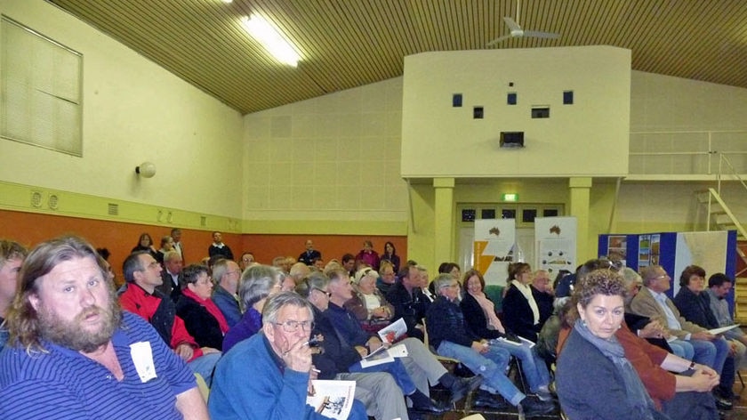 200 concerned residents filled Bridgetown town hall for a meeting over bauxite exploration