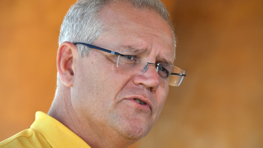 Scott Morrison speaks at a press conference during the Pacific Islands Forum.