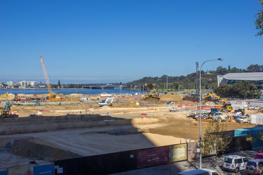 Elizabeth Quay under construction