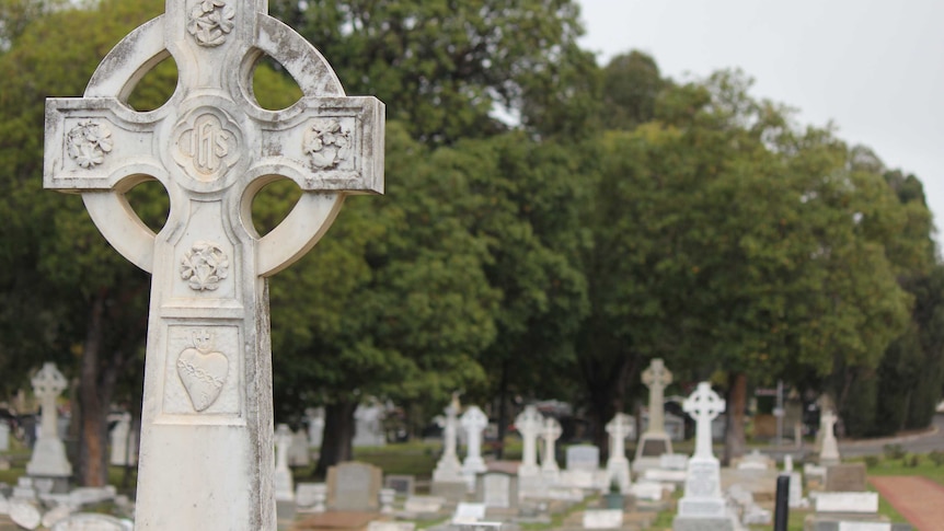 Headstone at cemetary