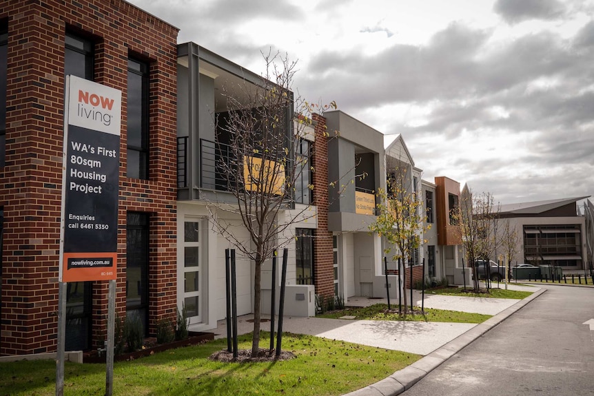 Houses built on 80 square metres at Ellenbrook, north of Perth.