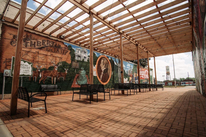 An empty outdoor space in the town of Cuthbert