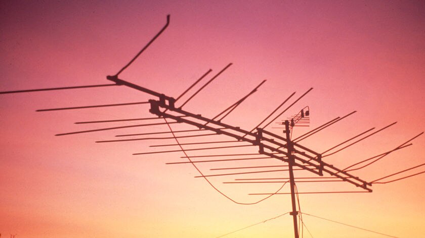 Antenna at sunset