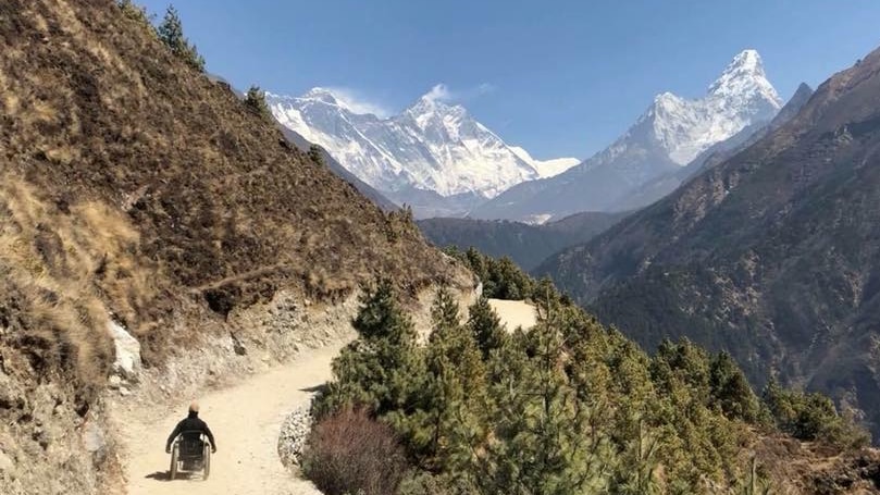 Scott Doolan conquering Everest.