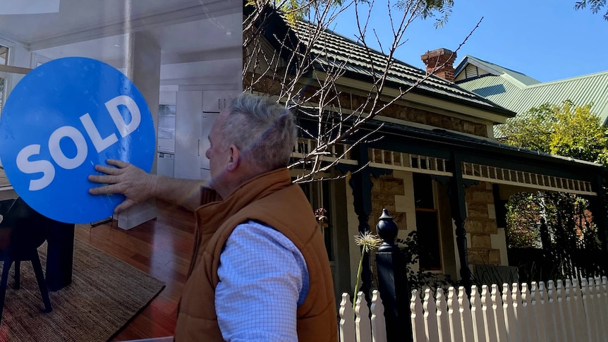 A sold sign on an Adelaide house.