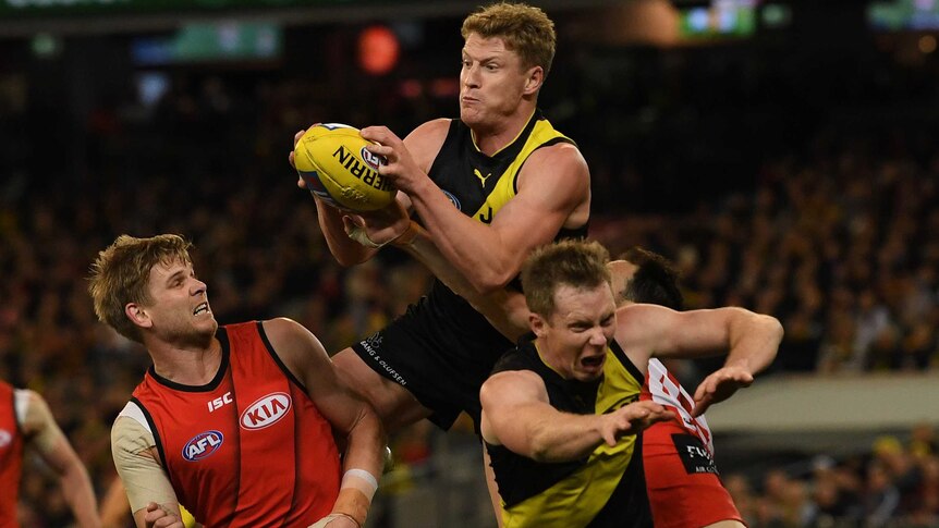 Richmond beats Essendon to end Bombers' finals hopes. (AAP: Julian Smith)