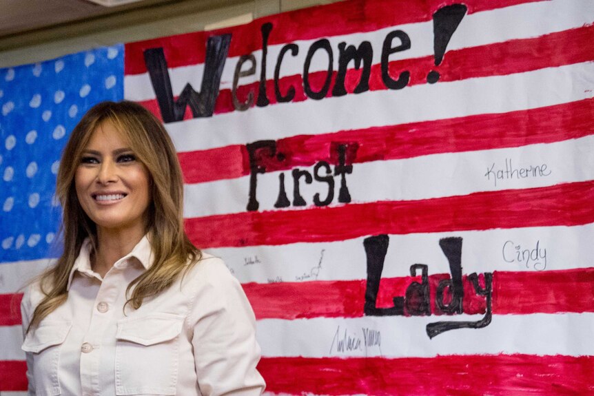 First lady Melania Trump was not at her parent's citizenship ceremony in New York.