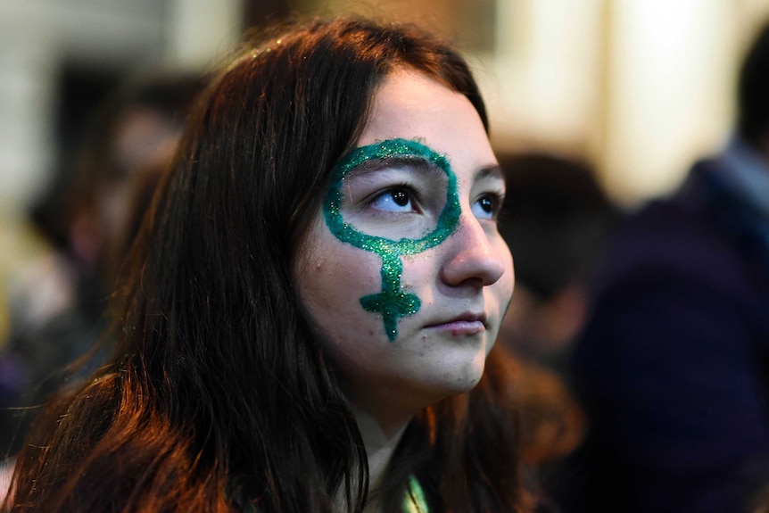 Uruguay pro-choice demonstrator