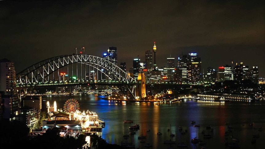 Light pollution - Sydney harbour