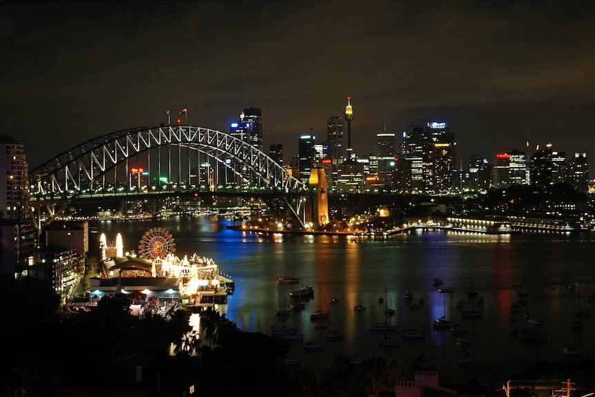 Light pollution - Sydney harbour