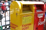 Australia Post boxes on Liverpool Street in Hobart