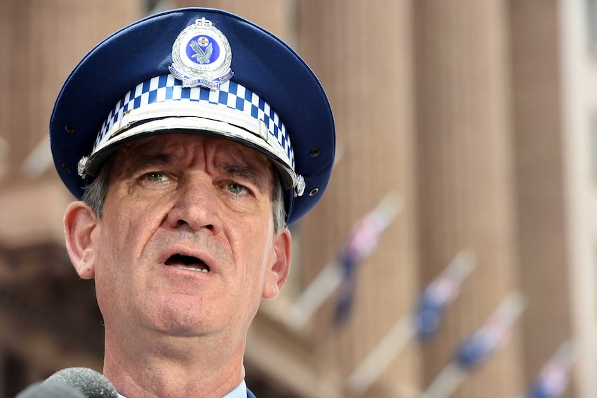 Police Commissioner Andrew Scipione at Martin Place