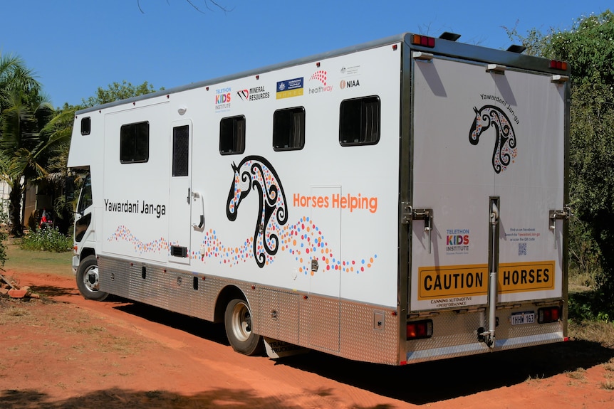 Horse transport truck in Broome.