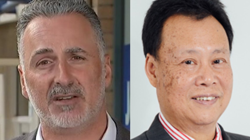 Headshots of two men, the politican John Sidoti and property developer Ming Shang