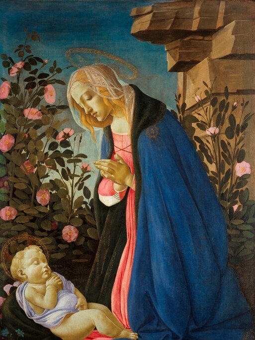 Sandro Boticelli's Virgin adoring sleeping Christ Child