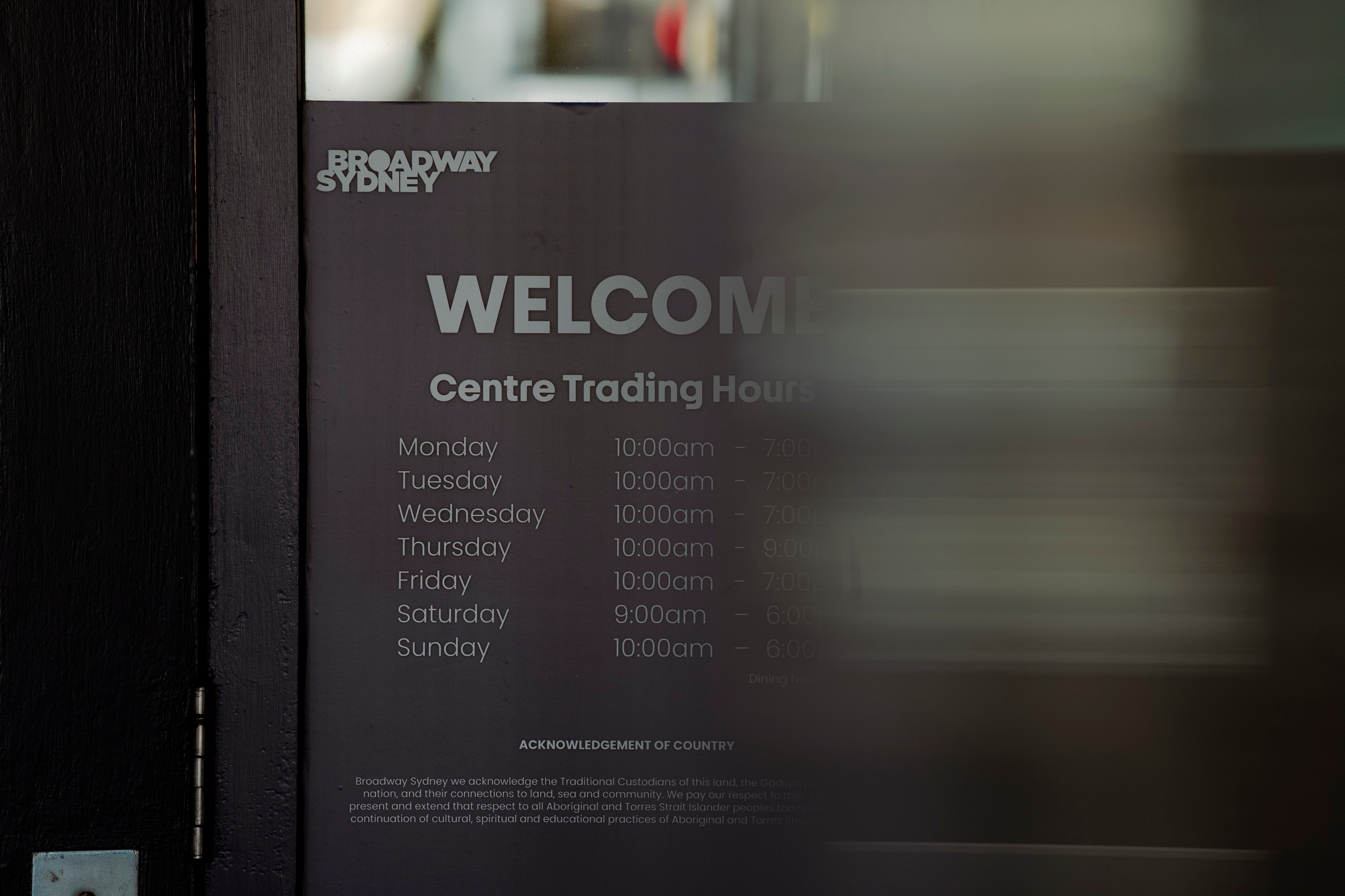 Exterior and signage of Broadway Shopping Centre in Sydney
