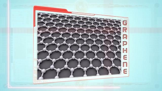 Graphic image of graphene showing grid structure