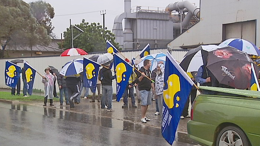 Bradken workers rallied on Friday