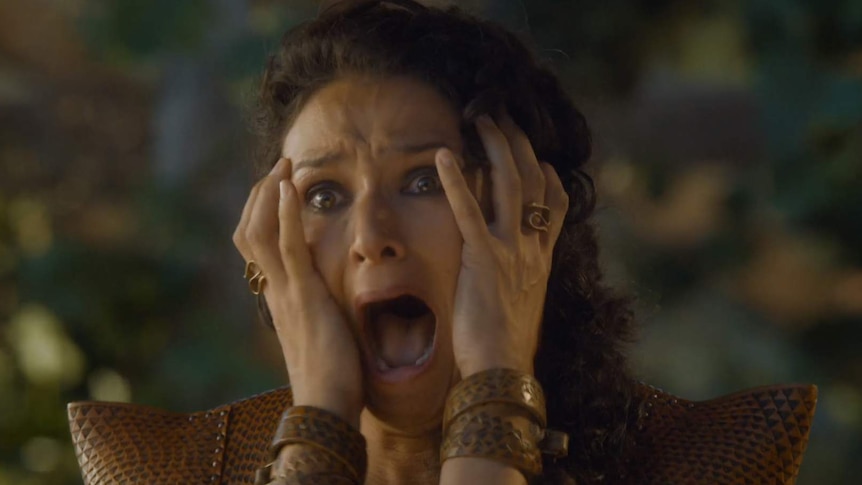 Ellaria Sand screams while reacting to the death of Oberyn Martell in HBO's Game of Thrones