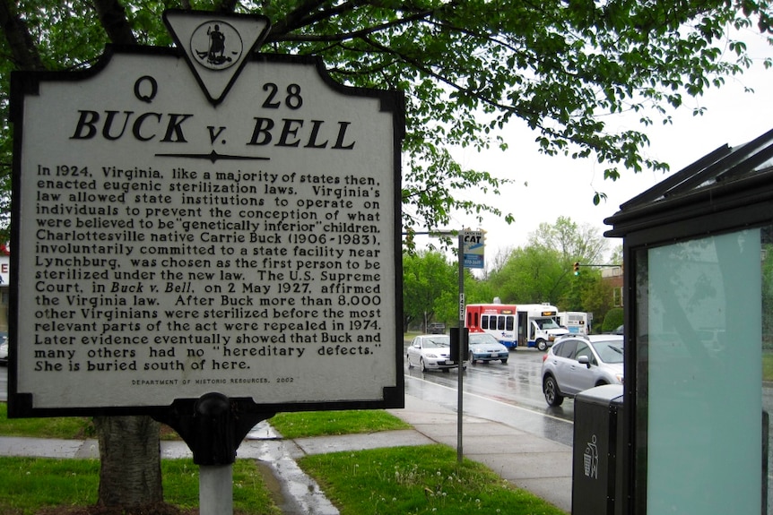 Buck vs Bell sign in Lynchburg, Virgina. The legacy lives on today