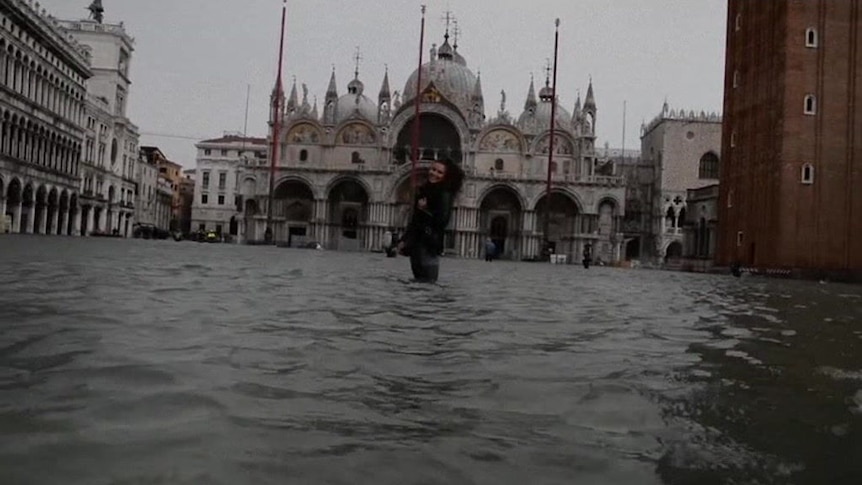 Venice hit by high tide