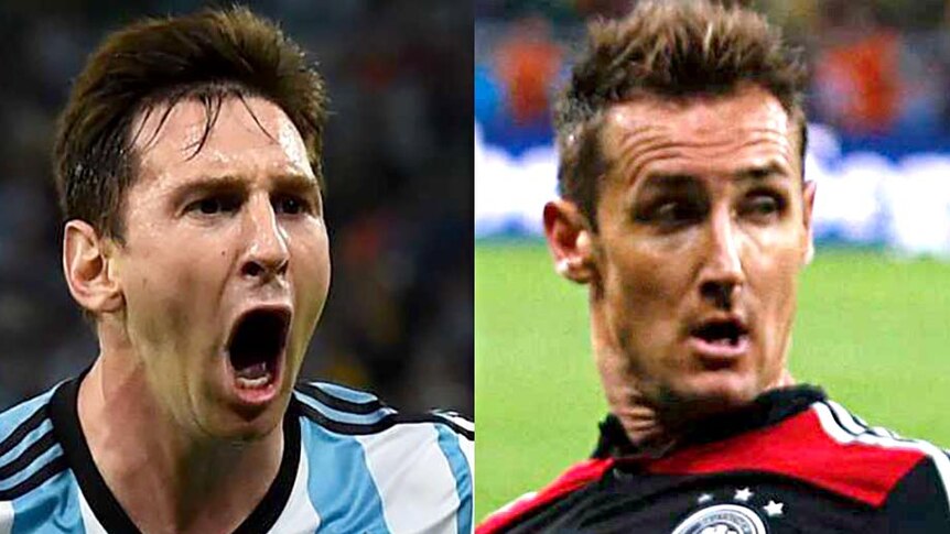 Lionel Messi and Miroslav Klose