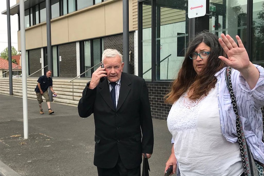 Daniel Murphy and Fiona McCoy outside the Ballarat Magistrates Court