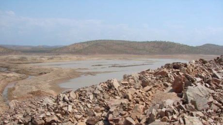 A large water dam at Legune cattle station in the Northern Territory