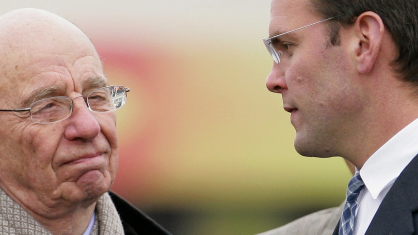 Rupert Murdoch and son James Murdoch