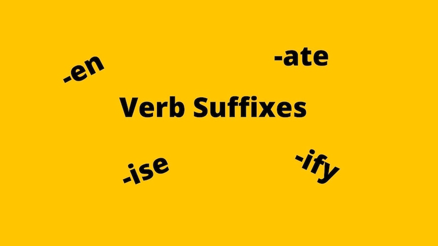 Verb suffixes graphic
