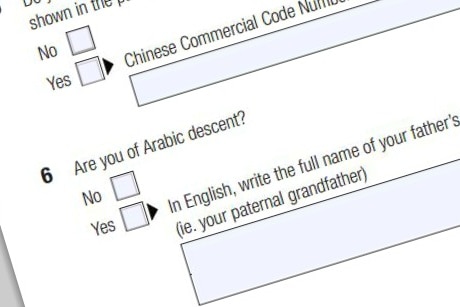 Are you of Arabic descent? (Department of Immigration)