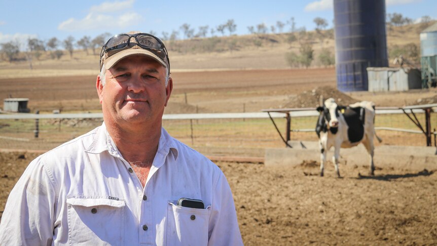Scott Priebbenow on his dairy farm at Greenmount in October, 2019.