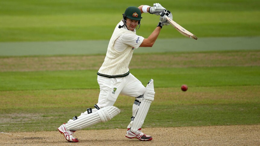 Australia's Shane Watson bats on day one against Worcestershire.