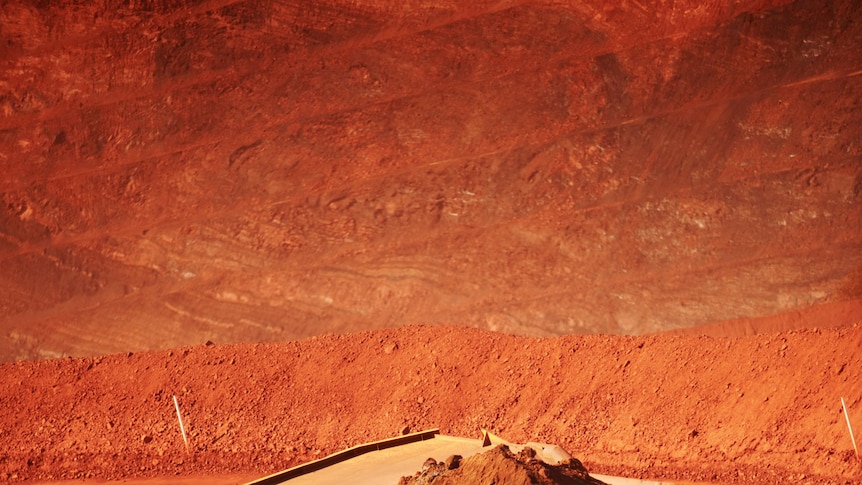 Truck at work in WA iron ore mine