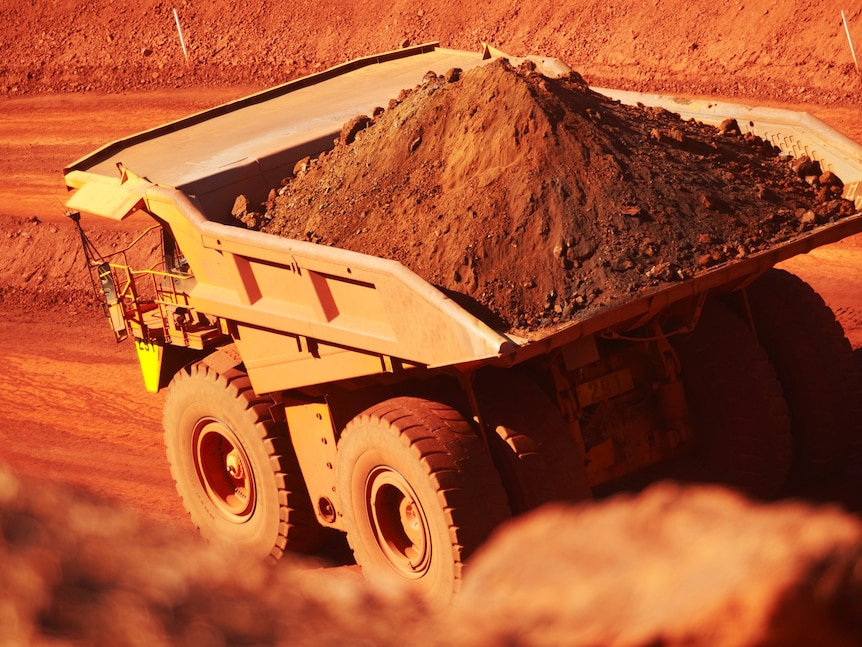 Truck at work in WA iron ore mine